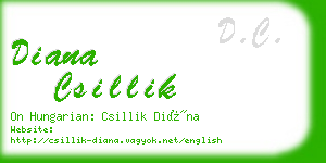 diana csillik business card